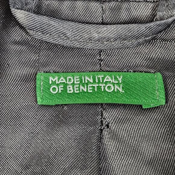 Made In Italy Of Benetton Blazer Jacket 3 Button Front Wool Blend Size 42 (US 6) - Picture 3 of 8